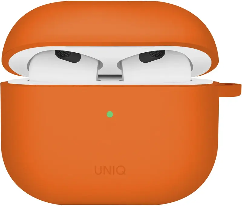 Чехол для AIRPODS 4TH GEN UNIQ NEXO ACTIVE HYBRID SILICONE CASE WITH SPORTS EAR HOOKS VOLT ORANGE (UNIQ-AIRPODS(2024)-NEXOVORG) фото