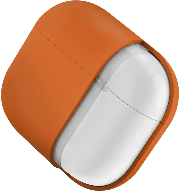 Чехол для AIRPODS 4TH GEN UNIQ NEXO ACTIVE HYBRID SILICONE CASE WITH SPORTS EAR HOOKS VOLT ORANGE (UNIQ-AIRPODS(2024)-NEXOVORG) фото