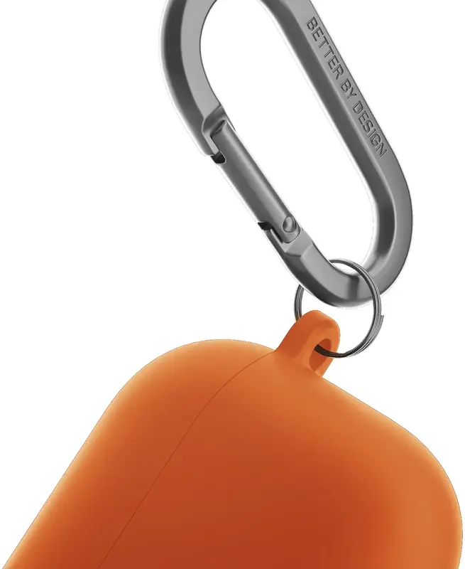 Чехол для AIRPODS 4TH GEN UNIQ NEXO ACTIVE HYBRID SILICONE CASE WITH SPORTS EAR HOOKS VOLT ORANGE (UNIQ-AIRPODS(2024)-NEXOVORG) фото