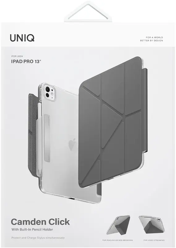 Чохол для NEW IPAD PRO 13 (2024) UNIQ CAMDEN CLICK RHINO GREY (UNIQ-PDP13(2024)-CAMRGRY) - фото - №7
