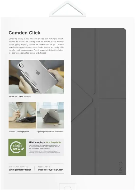 Чохол для NEW IPAD PRO 13 (2024) UNIQ CAMDEN CLICK RHINO GREY (UNIQ-PDP13(2024)-CAMRGRY) - фото - №8