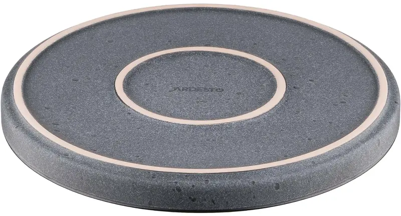 Тарілка десертна Ardesto Fasano, 19.6см, кераміка, сірий темний - фото - №1