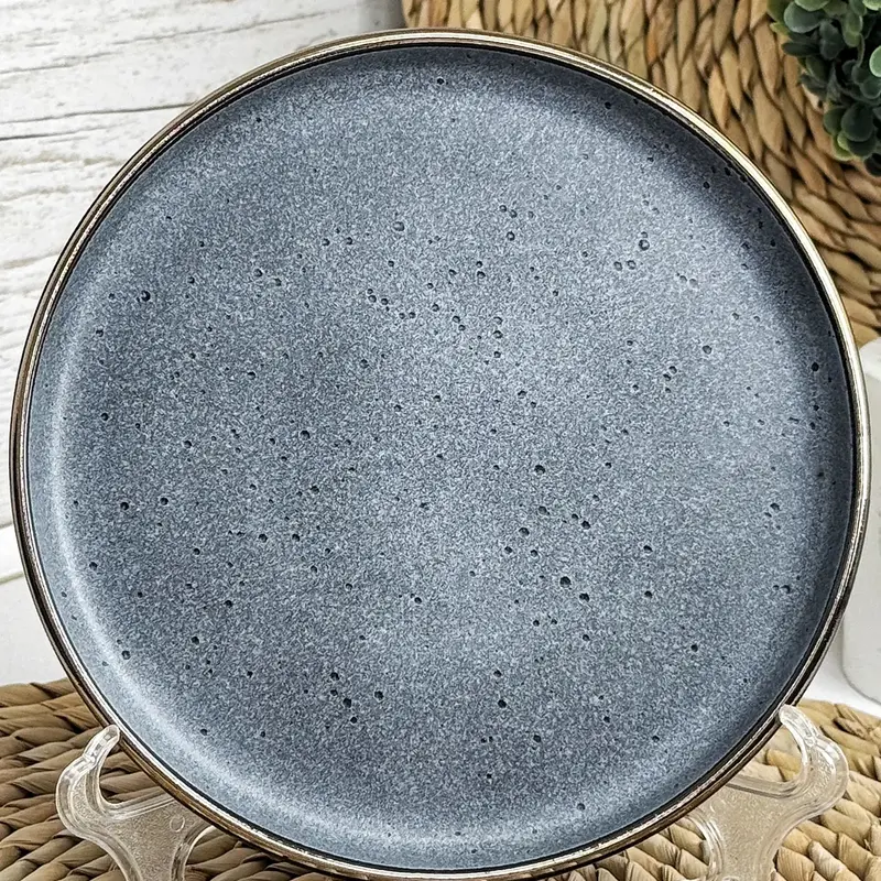 Тарілка десертна Ardesto Fasano, 19.6см, кераміка, сірий темний - фото - №5