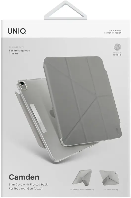 Чохол для IPAD 10TH GEN (2022) UNIQ CAMDEN FOSSIL GREY (UNIQ-PDP10G(2022)-CAMGRY) фото