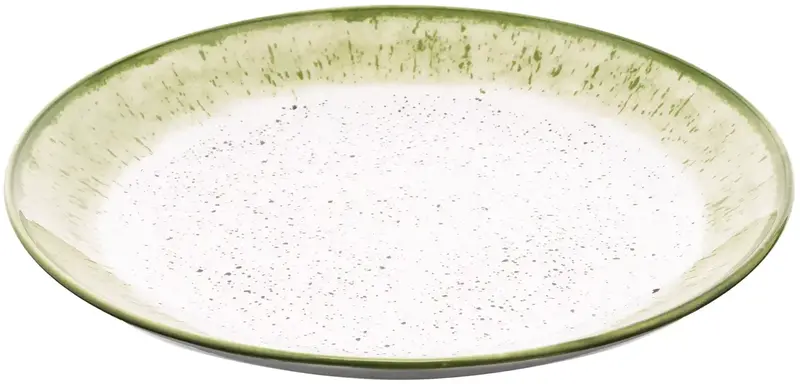 Тарілка десертна Ardesto Siena, 19см, порцеляна, біло-зелений - фото - №2