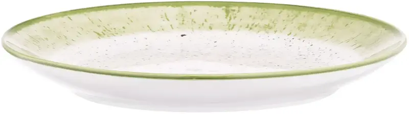 Тарілка десертна Ardesto Siena, 19см, порцеляна, біло-зелений - фото - №1