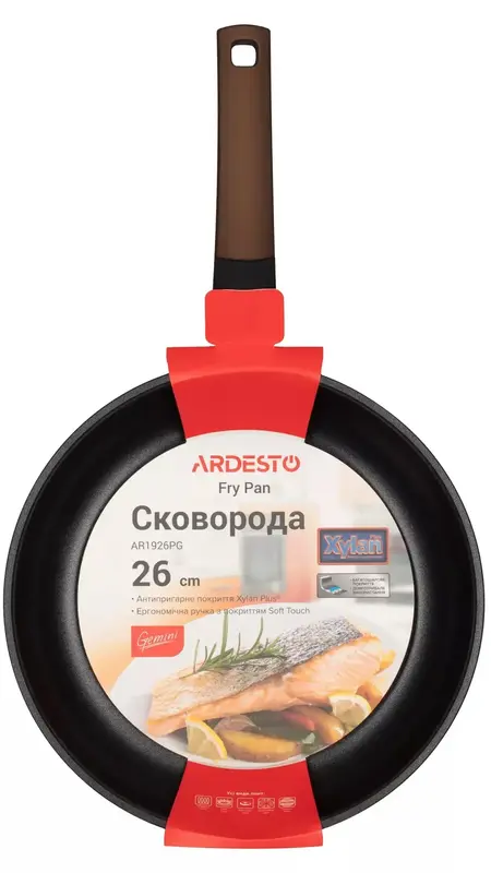 Сковорода Ardesto Gemini Foggia, 26см, алюминий, коричневый - фото - №3