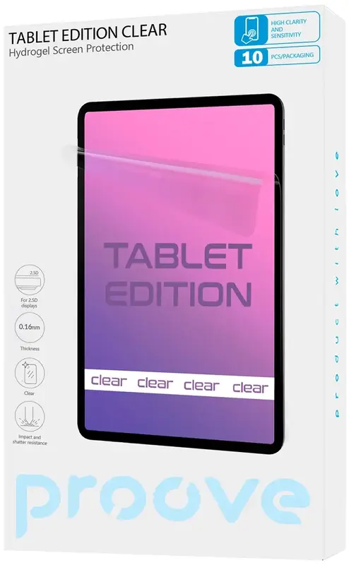 Захисна гідрогелева плівка Proove Hydrogel Screen Protection TABLET EDITION Clear 10 - фото - №2