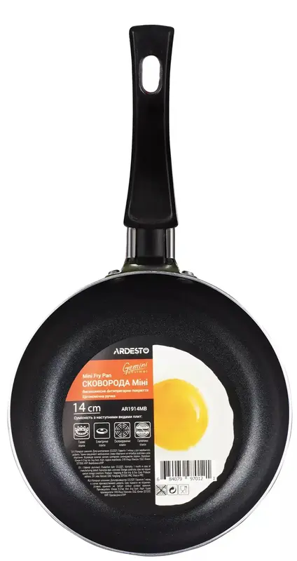 Сковорода Mini Ardesto Gemini Gourmet Massa, 14см, алюміній, блакитний - фото - №1