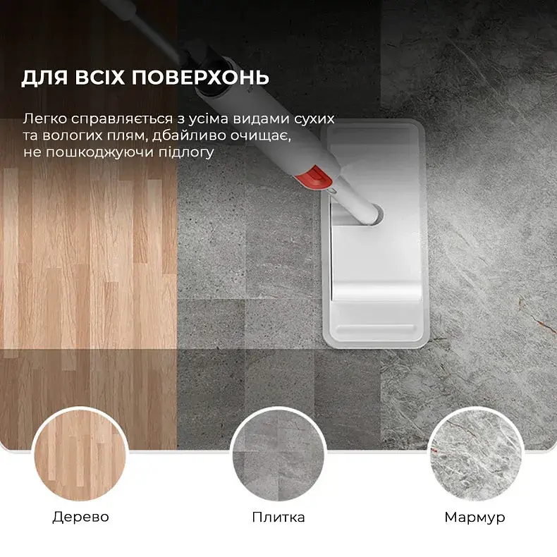 Швабра Xiaomi DEERMA Spray Mop White (TB880) фото