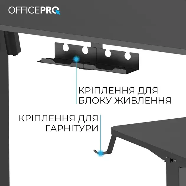 Комп'ютерний стіл Officepro ODE1260B Black - фото - №10