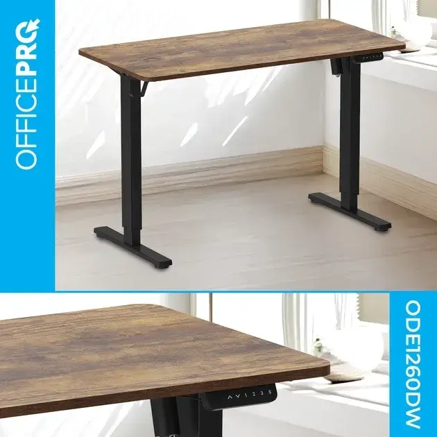 Компьютерный стол Officepro ODE1260DW Dark Wood/Black фото