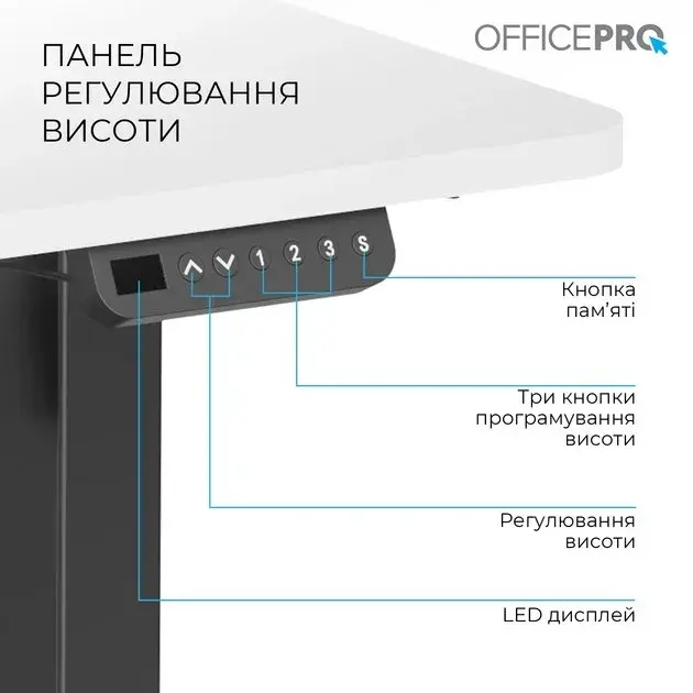 Компьютерный стол Officepro ODE1470WB White/Black фото