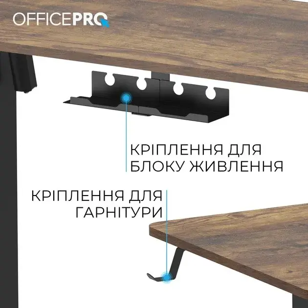 Комп'ютерний стіл Officepro ODE1470DW Dark Wood/Black фото