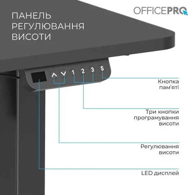 Компьютерный стол Officepro ODE1670B Black фото