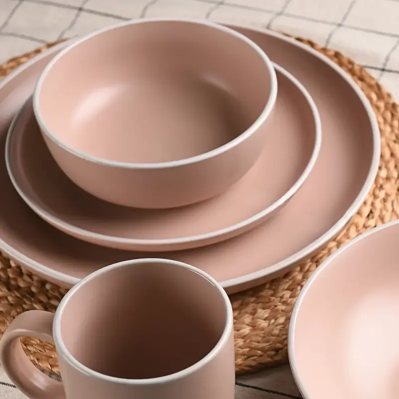 Тарілка обідня Ardesto Cremona Summer pink, 26см, кераміка, рожевий - фото - №2