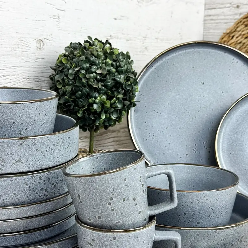 Тарілка обідня Ardesto Fasano, 26см, кераміка, сірий - фото - №4