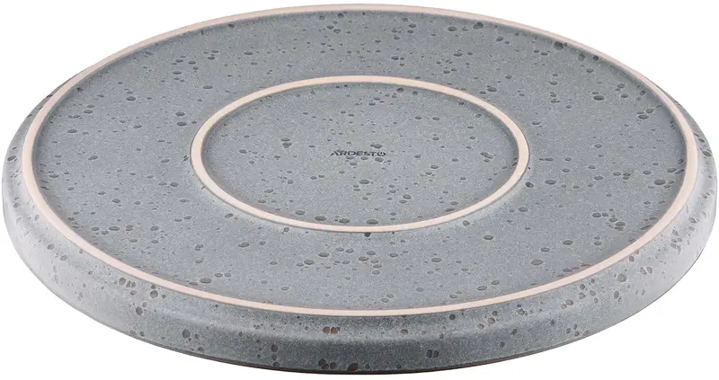Тарілка обідня Ardesto Fasano, 26см, кераміка, сірий - фото - №1