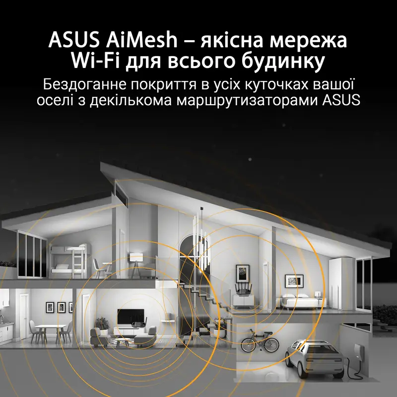 Интернет роутер Asus TUF-BE6500 3x2.5GE LAN, 1x2.5xGE WAN, 1xUSB3.2, MESH фото