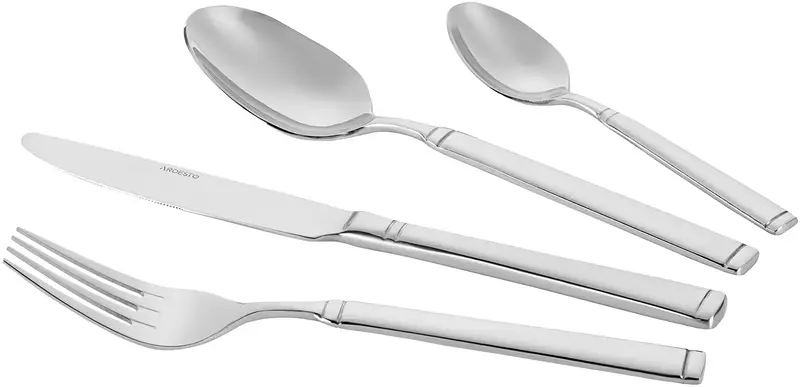 Набір столових приборів Ardesto Black Mars Bordeaux, 24 прибори, нержавіюча сталь (AR0724BS) - фото - №0