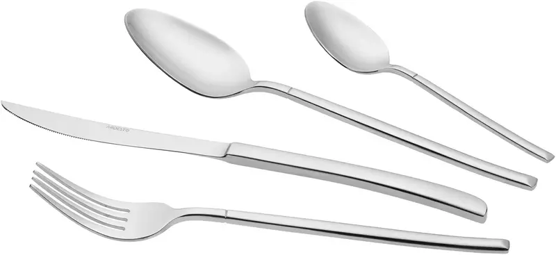 Набір столових приборів Ardesto Black Mars Monza, 24 прибори, нержавіюча сталь (AR0724MS) - фото - №0