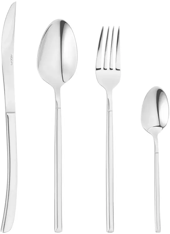 Набір столових приборів Ardesto Black Mars Monza, 24 прибори, нержавіюча сталь (AR0724MS) - фото - №1