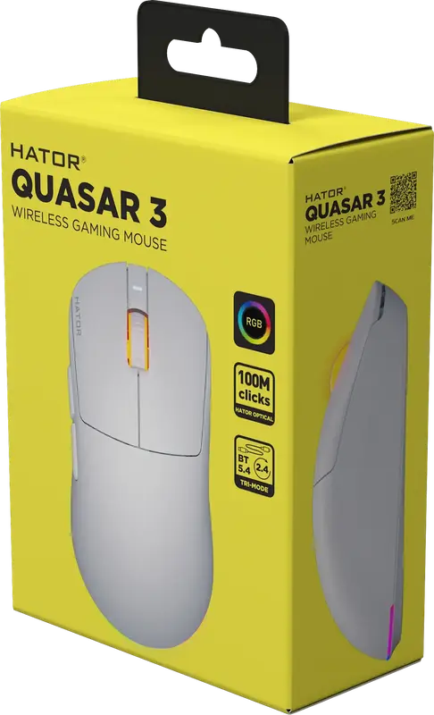 Игровая мышь HATOR Quasar 3 Wireless (HTM731) White фото