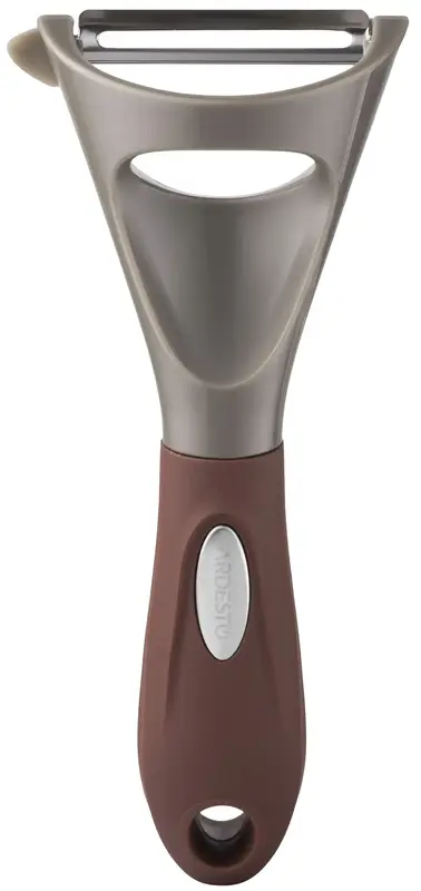 Овочечистка Ardesto Gemini, 19см, нержавіюча сталь, пластик, сіро-коричневий (AR2157PG) - фото - №2