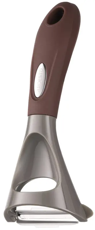 Овочечистка Ardesto Gemini, 19см, нержавіюча сталь, пластик, сіро-коричневий (AR2157PG) - фото - №1
