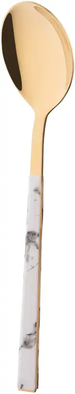 Набір столових приборів Ardesto Gemini Marmo, 16 приборів, нержавіюча сталь, пластик, золотисто-білий (AR1916MWS) - фото - №1