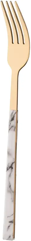 Набір столових приборів Ardesto Gemini Marmo, 16 приборів, нержавіюча сталь, пластик, золотисто-білий (AR1916MWS) - фото - №3
