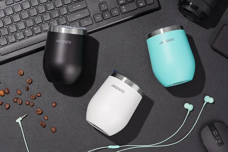 Термокружка Ardesto Compact Mug, 350мл, нержавеющая сталь, черный фото