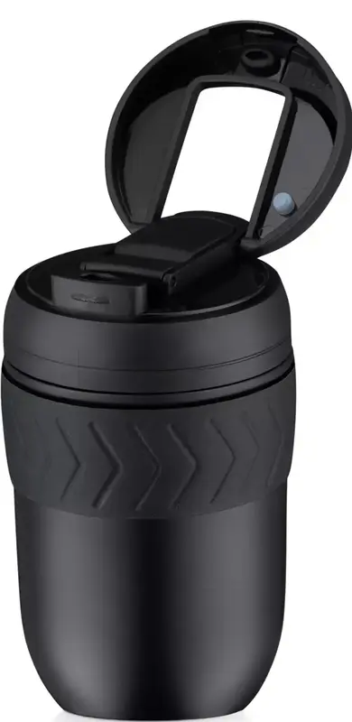 Термокухоль Ardesto Cosy, 400мл, нержавіюча сталь, чорний - фото - №1