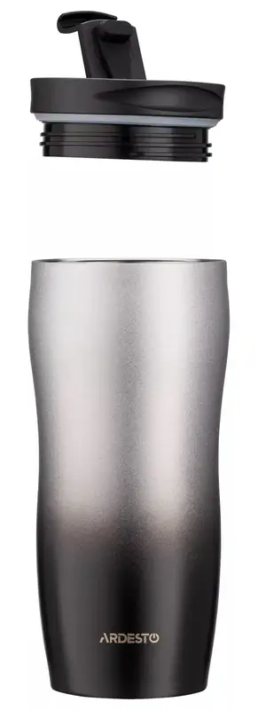 Термокружка Ardesto Metallic, 450мл, нержавеющая сталь, черный фото