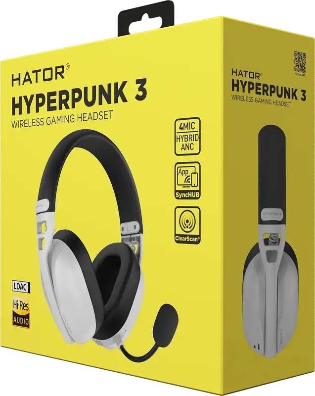 Гарнитура игровая HATOR Hyperpunk 3 Wireless (ESH16) White фото