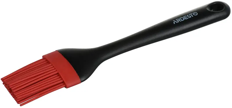 Пензлик Ardesto Golden Brown, 25см, силікон, пластик, чорно-червоний (AR2405SB) - фото - №0