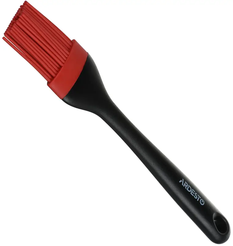 Пензлик Ardesto Golden Brown, 25см, силікон, пластик, чорно-червоний (AR2405SB) - фото - №2