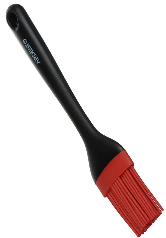 Пензлик Ardesto Golden Brown, 25см, силікон, пластик, чорно-червоний (AR2405SB) - фото - №1