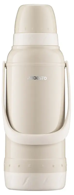 Термос Ardesto Gemini Gourmet, 2000мл, пластик, боросиликатное стекло, бежевый фото