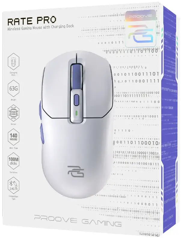 Игровая мышь Proove Gaming Rate Pro with Charging Dock White фото
