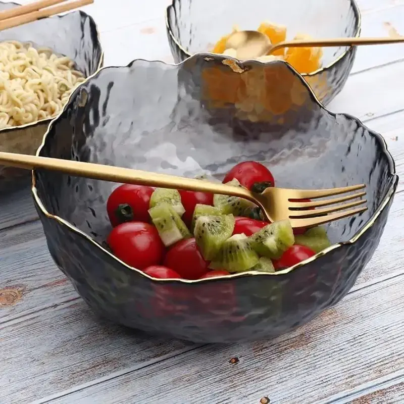 Салатник Ardesto Bell, 19.5см, скло, сірий (AR5007) - фото - №3