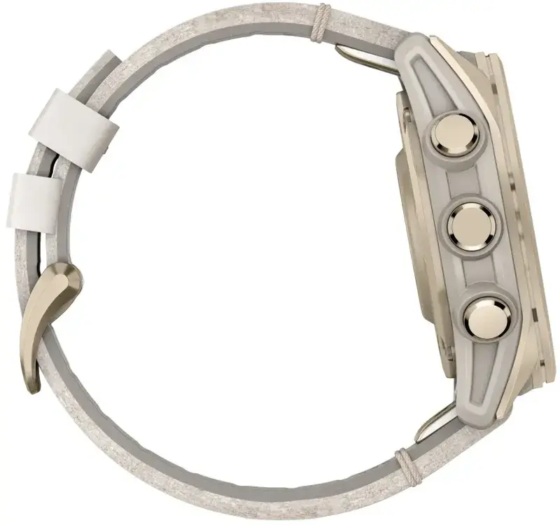 Смарт-часы GARMIN fenix 8 - 43мм, AMOLED Sapphire, Soft Gold з Limestone кожаным ремешком - фото - №4