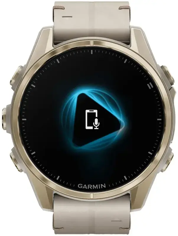 Смарт-часы GARMIN fenix 8 - 43мм, AMOLED Sapphire, Soft Gold з Limestone кожаным ремешком - фото - №3