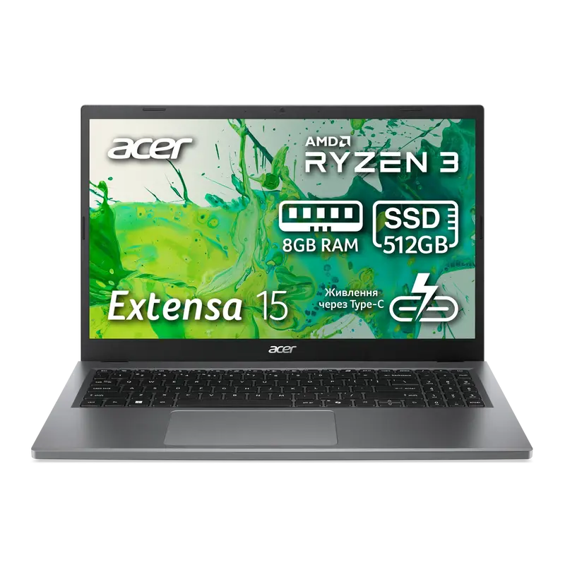 Ноутбук Acer Extensa 15 EX215-23-R351 Steel Gray (NX.EH3EU.010) фото