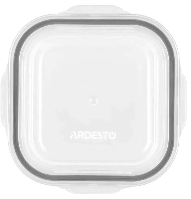 Контейнер для зберігання харчових продуктів Ardesto Gemini, 0.5л, боросилікатне скло, пластик, квадр фото