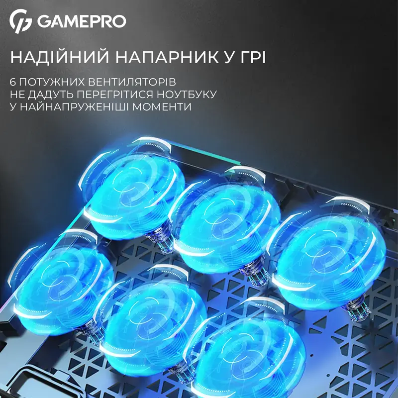 Охолоджувальна підставка для ноутбука Gamepro CP590 Black - фото - №9