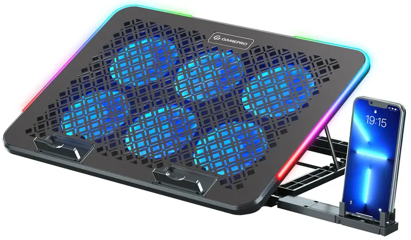 Охолоджувальна підставка для ноутбука Gamepro CP590 Black - фото - №0