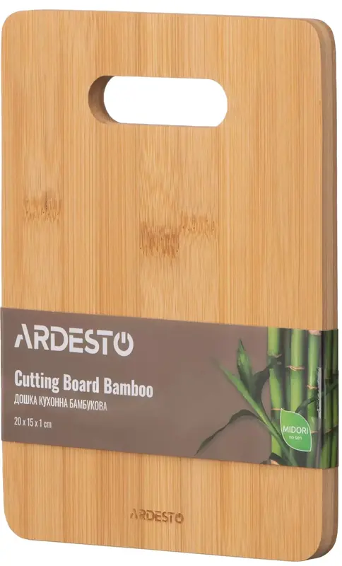 Дошка кухонна Ardesto Midori, 20х15х1см, бамбук - фото - №0