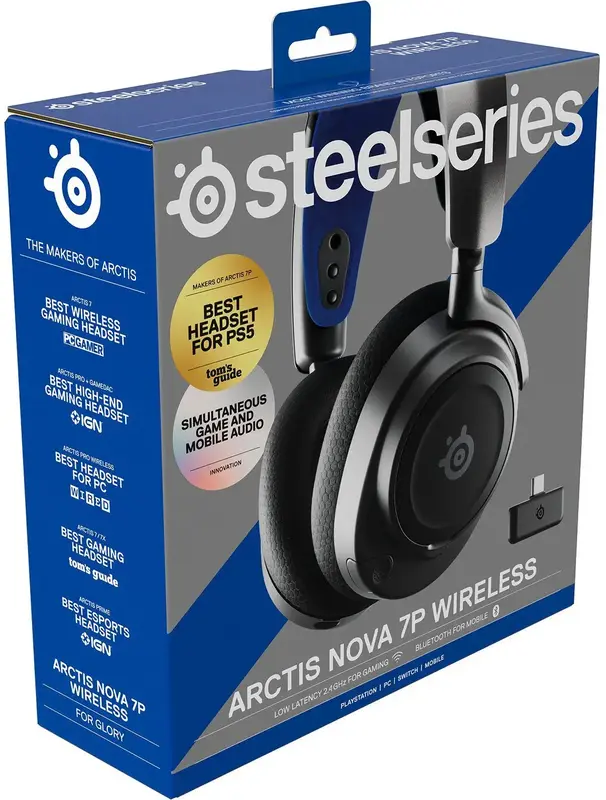 Ігрова гарнітура SteelSeries Arctis Nova 7P Wireless black (61559) фото