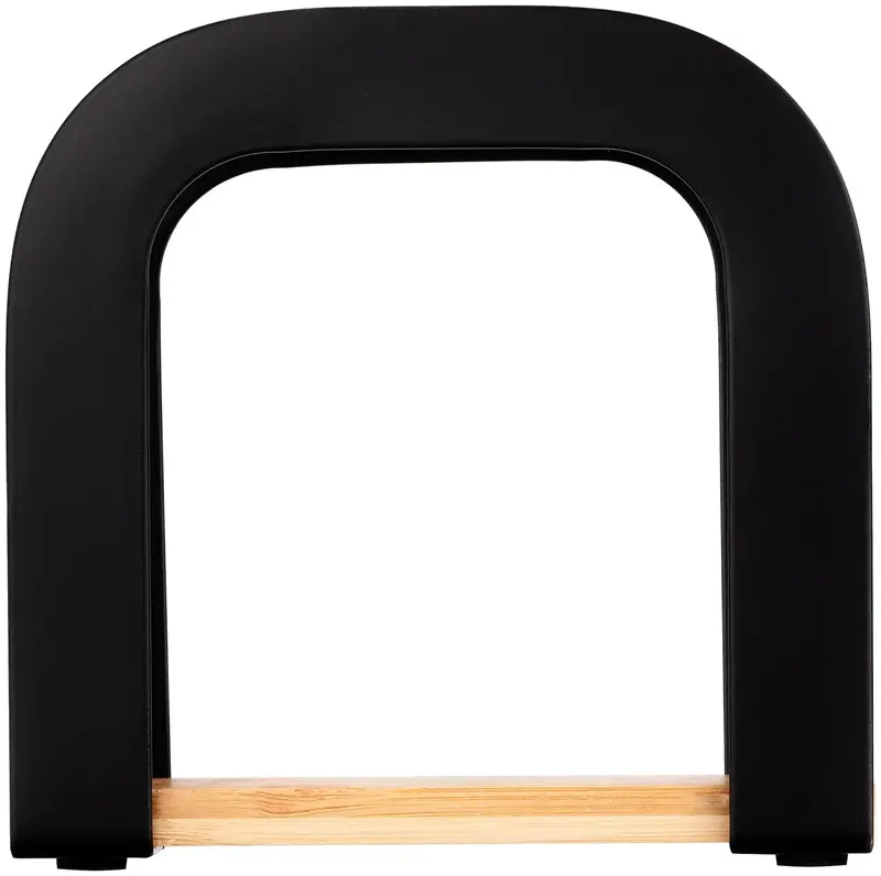 Серветниця Ardesto Midori 12х4.5х12см, метал, бамбук, чорна (AR0911BB) - фото - №1